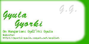 gyula gyorki business card
